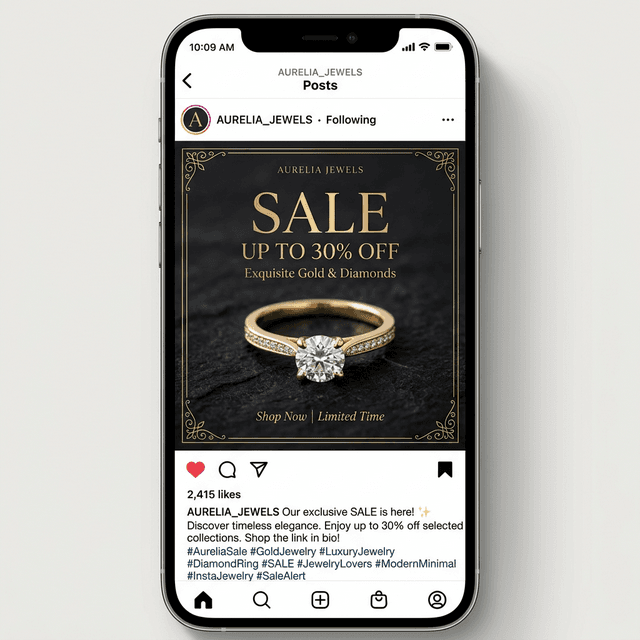 JewelerAI social media content showcase